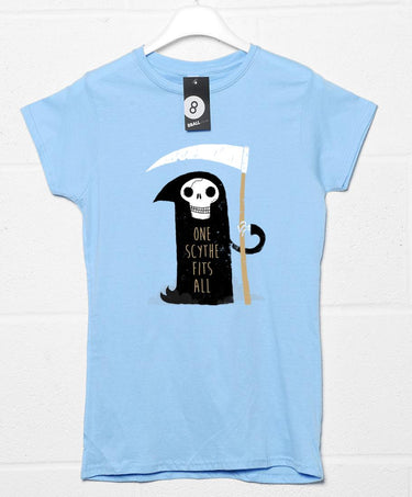 One Scythe Fits All DinoMike Womens T-Shirt 8Ball